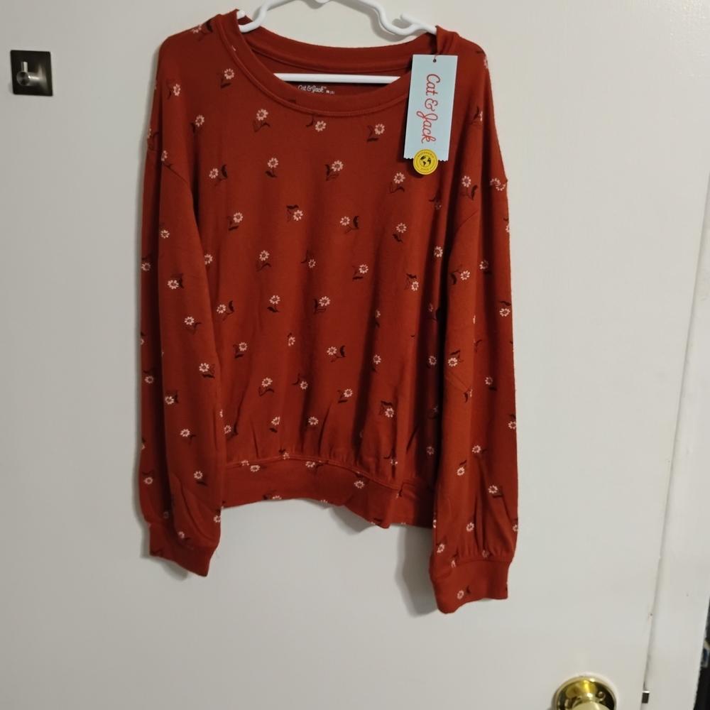 Cat & Jack Rust Orange Crewneck Sweatshirt